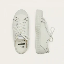 Balagan Sneakersy|Novesta Star Master Sneakersy Damskie Vegan, Perlowy Z Czarna Nicia