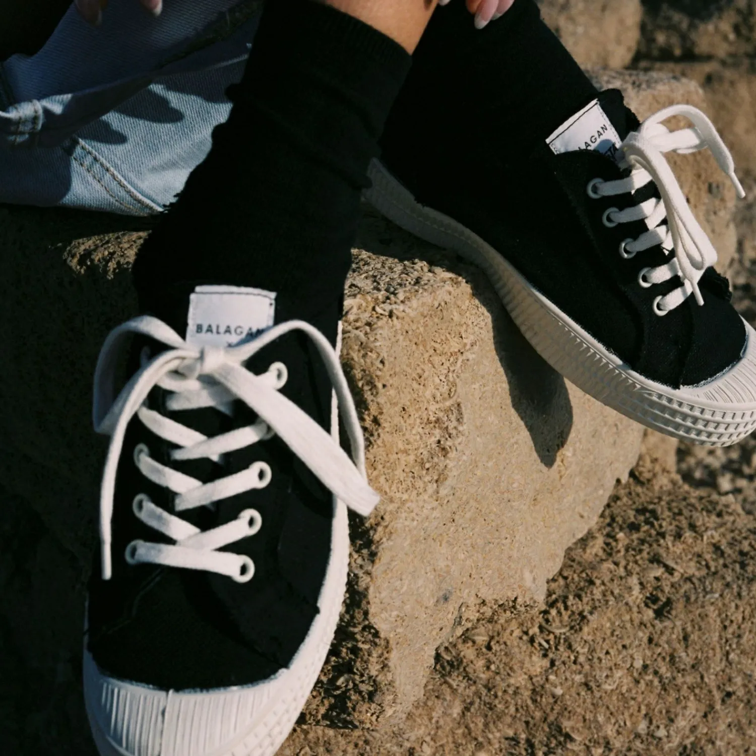 Balagan Sneakersy|Novesta Star Master Sneakersy Damskie Vegan, Czarne Na Bialym