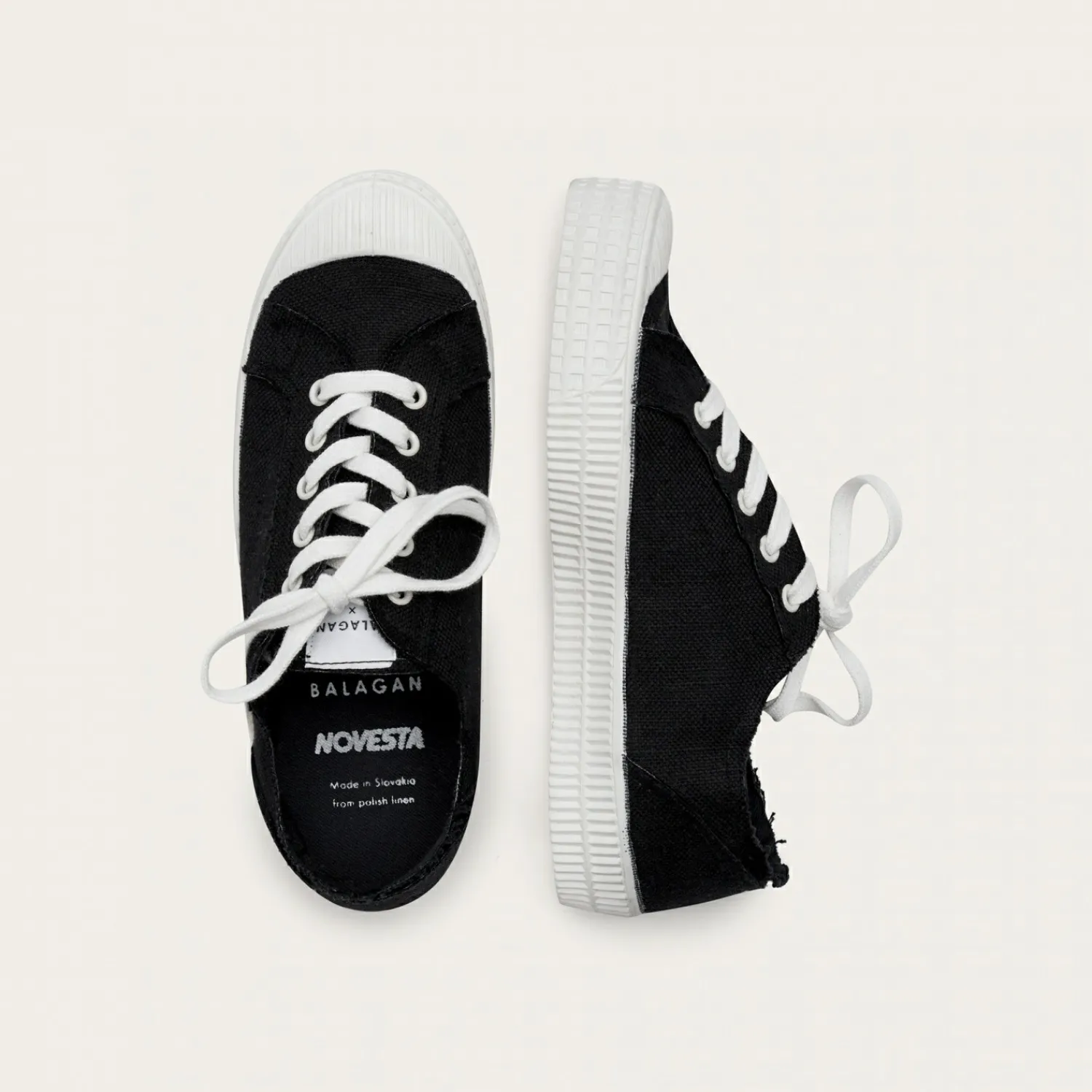 Balagan Sneakersy|Novesta Star Master Sneakersy Meskie Vegan, Czarne Na Bialym
